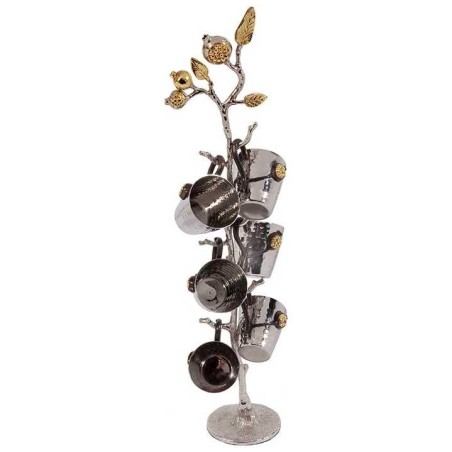 Pomegranate Tree of Kiddush Serving Cups | Kiddush Cups | Judaica